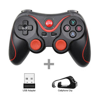 AOOKGAME  Wireless Bluetooth 3.0 Game Controller Terios T3/X3 For PS3/Android Smartphone Tablet PC With TV Box Holder T3+ Remote Gamepad