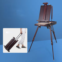 AOOKMIYA  Wooden Easel Caballete De Pintura Portable Easel Box Painting Artist Sketch Oil Painting Stand Wood Pull Rod Easel Art Supplies