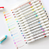 ZEBRA Mildliner 5pcs/set Mildliner Pens Highlighter Pen Mild liner Double Headed Fluorescent Pen Drawing Mark Pen Stationery