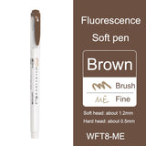 ZEBRA WFT8 Series 1pcs MILDLINER Double-head Highlighter Brush Soft Head Light Color Watercolor Pen Hand Account Marker Pen