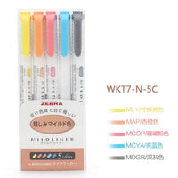 Zebra 5/25Colors Mild Liner Double Headed Fluorescent Pen Highlighter Marker Pen Zebra Mildliner Office School Stationery