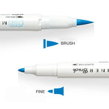 Zebra Mildliner Double Head Brush Markers Caligraphy Pen Soft Brush Pen Oblique Highlighter Pen for Drawing Writing Art Supplies