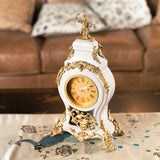 Zq europeu-estilo americano-cerâmica com relógio de cobre decoração villa de luxo pendurado high-end luxo suave decoração