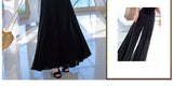 AOOKDERSS summer dress new Korean version of the commuter temperament sexy off-the-shoulder pleated skirt swing horn sleeve hanging neck shirt top girl