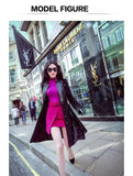 AOOKDRESS autumn/winter dress new commuter temperament in the long fur stitching leather coat show thin windcoat coat girl