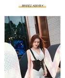 AOOKDRESS summer new ladies temperament sexy V-neck sleeveless jumpsuit micro-pull trousers jumpsuit strap girdle