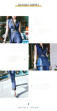 AOOKDRESS summer dress new professional imitation denim pants set temperament bump color stitching sleeveless vest thin foot trousers