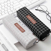 canvas pencil case waterproof zipper pencil case pen holder student supplies stationery simplicity Large-capacity pencil case