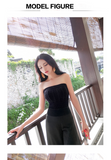 Aookdress summer wear new sexy tight knitted bottom bra elastic anti gloss vest breast Wrap Top