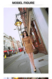 AOOKDRESS autumn and winter new Korean version of slim and slim suede belt trench coat-style bottoming dress