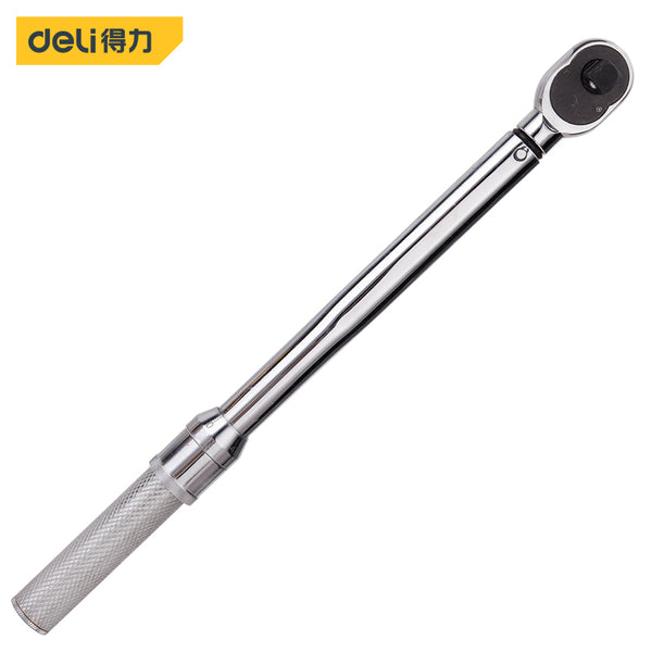 deli Torque Key Wrench Square Drive Adjustable Torque Spanner 20~100 N.M Two-way Precise Mirror Polish Preset Repair Hand Tools