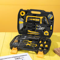 deli5964  Screwdriver Socket Wrench Tool Set Auto Repair Mixed Combination Package Hand Tool Kit Plastic Toolbox Storage Case