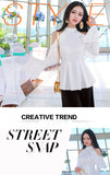 AOOKDERSS summer dress new Korean version of the commuter temperament sexy off-the-shoulder pleated skirt swing horn sleeve hanging neck shirt top girl