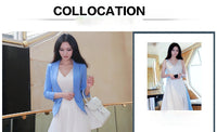 Aookdress summer new professional dress commuting temperament lace stitching contrast sleeveless Chiffon Dress split skirt