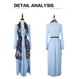 AOOKDRESS summer dress new style elegant temperament sexy fork holiday long skirt long-sleeved chiffon dress 1909