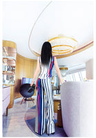 new summer office lady Fashion casual brand female women girls skinny sleeveless striped suits sets clothing