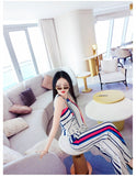 new summer office lady Fashion casual brand female women girls skinny sleeveless striped suits sets clothing