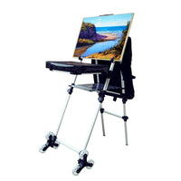 Integrated Easel Car Outdoor Caballete Pintura Multifunctional Painting Cart Silent Wheel Artist Oil Easel for Painting Stand