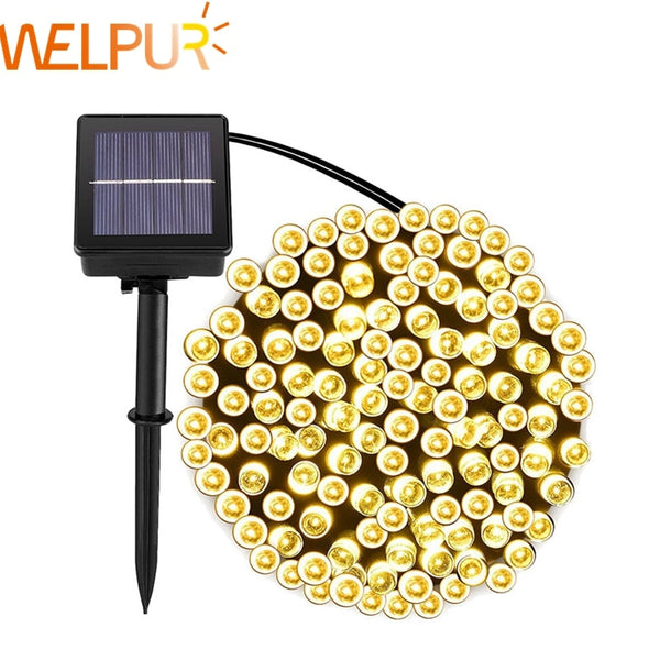 Solar String Lamps For Garden Waterproof Outdoor Lighting 5M 7M 12M 22M 6V Christmas Xmas Holiday Decoration Fairy Solar Battery