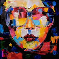 Nielly Francoise Art Work Hand-painted Oil Wall Moonlight Face Art Women Home Decoration Modern Abstract Oil Painting on Canvas