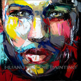 Nielly Francoise Art Work Hand-painted Oil Wall Moonlight Face Art Women Home Decoration Modern Abstract Oil Painting on Canvas