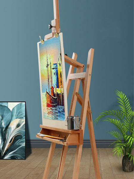 Easel Stand Chevalet En Bois Easel for Painting Oil Paint Artist