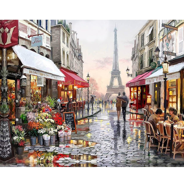 GATYZTORY Paint By Numbers For Adults Children HandPainted Street Scenic Oil Painting Home Decor Acrylic Painting