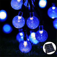 NEW 20/30/50 LED Crystal ball LED Solar Lamp Power LED String Fairy Lights Solar Garlands Garden Christmas Decor For Outdoor