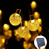 NEW 20/30/50 LED Crystal ball LED Solar Lamp Power LED String Fairy Lights Solar Garlands Garden Christmas Decor For Outdoor