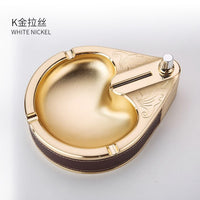 2020 New Metal Ashtray Ten Thousand Match Lighter Windproof Kerosene Flint Fire Starter Lighter Desk Decorations Gadgets For Men