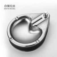 2020 New Metal Ashtray Ten Thousand Match Lighter Windproof Kerosene Flint Fire Starter Lighter Desk Decorations Gadgets For Men