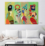 Famous artwork oil painting hand painted modern oil painting by WASSILY-KANDINSKY wall picture for living room picture painting