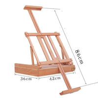 Wooden Easel Portable Folding Table Easel for Drawing Oil Paint