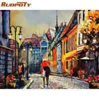 GATYZTORY Paint By Numbers For Adults Children HandPainted Street Scenic Oil Painting Home Decor Acrylic Painting