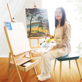 Adjustable Wooden Sketch Easel for the Artist With Box Oil Paints Stand Easel for Drawing Painting Children's Easel Art Supplies