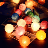 QYJSD 3M LED Cotton Ball Garland Lights String Christmas Xmas Outdoor Holiday Wedding Party Baby Bed Fairy Lights Decoration