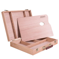 BIG Wooden Portable Oil Painting Box Sketchpad Easel Sketch Drawing Board Painting Toolbox Painting Storage Box for Artist