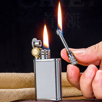 New CHIEF Permament Match Lighter Kerosene Wheel Oil Lighter Windproof Ten Thousands Matches Dual Purpose Lighters Cool Men Gift