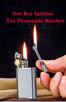 New CHIEF Permament Match Lighter Kerosene Wheel Oil Lighter Windproof Ten Thousands Matches Dual Purpose Lighters Cool Men Gift