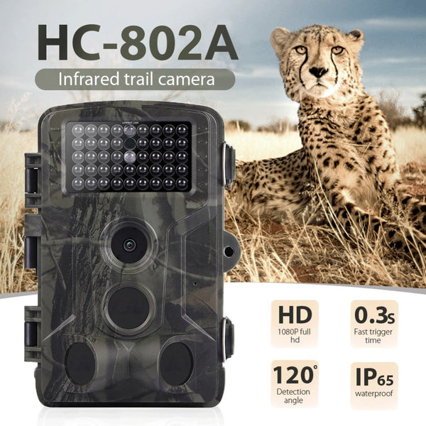 20MP 1080P Wildlife Trail Camera Photo Trap Infrared Hunting Cameras HC802A Wildlife Wireless Surveillance Tracking Cams