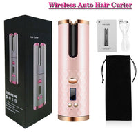 Auto Ceramic Hair Curler Wireless Curling Iron Hair Waver Tongs Curling Wand Air Curler USB Cordless Crimping Hair Iron Curler