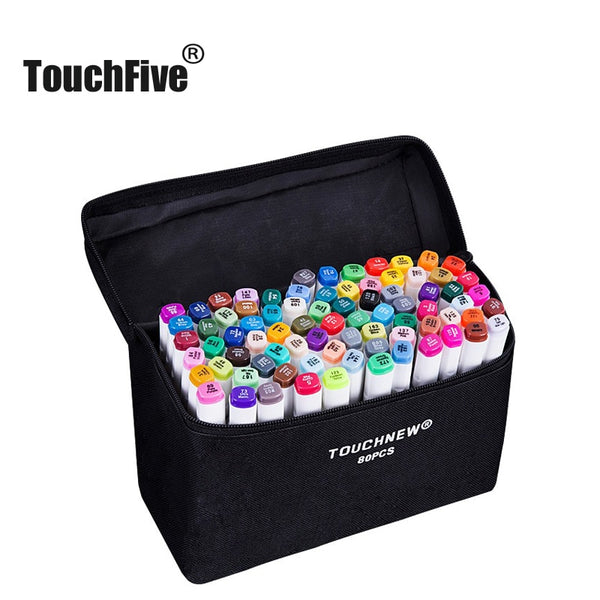 Touchfive Marker 30/40/60/80/168Colors Art Marker Set Oily Alcohol Based  Sketch Markers Pen for Artist Drawing Manga Animation