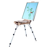 Wooden Easel Portable Folding Table Easel for Drawing Oil Paint Aluminum Alloy Sketch Painting Easel for The Artist Art Supplies