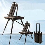 Travel Portable Easel Beech Wood Drawing Easel Painting Easel For Artist Wooden Art Easel With Wheels