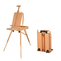 Travel Portable Easel Beech Wood Drawing Easel Painting Easel For Artist Wooden Art Easel With Wheels