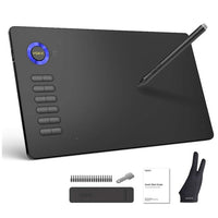 Drawing Tablet VEIKK A15 10x6 inch Graphic Pen Tablet with Battery-Free Passive Stylus 12 Shortcut Keys Ultra Large Drawing Area