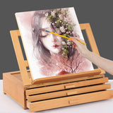 Wooden Easel for Painting Caballete Pintura Drawing Sketch Easel Laptop Drawer Desktop Box Easel Art Supplies Drafting Table