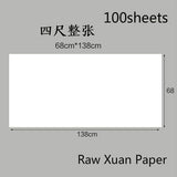 Chinese Rice Paper Thicken Raw Xuan Papers Painting Calligraphy Half Ripe Rice Papers Rijstpapier Carta Di Riso Shoji Paper