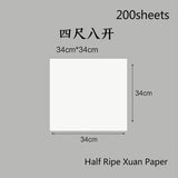 Chinese Rice Paper Thicken Raw Xuan Papers Painting Calligraphy Half Ripe Rice Papers Rijstpapier Carta Di Riso Shoji Paper