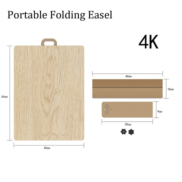 Folding easel portable wooden painting easel sketch set painting easel 4k drawing board